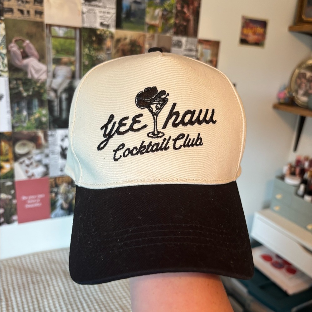 Windsor Black and Cream Yee Haw Cocktail Club Hat